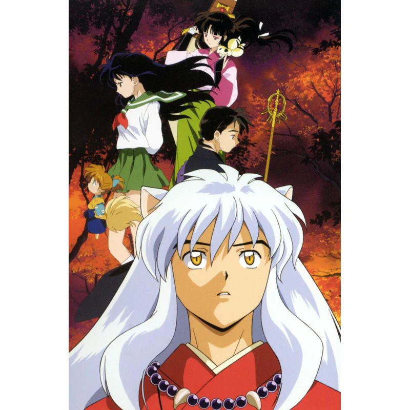 Красивая новинка Inuyasha Аниме постер из шелковой ткани настенный художественный