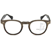 vintage wood grain round comfortable see near and far women progressive multifocal reading glasses 1 1 5 2 2 5 3 3 5 4