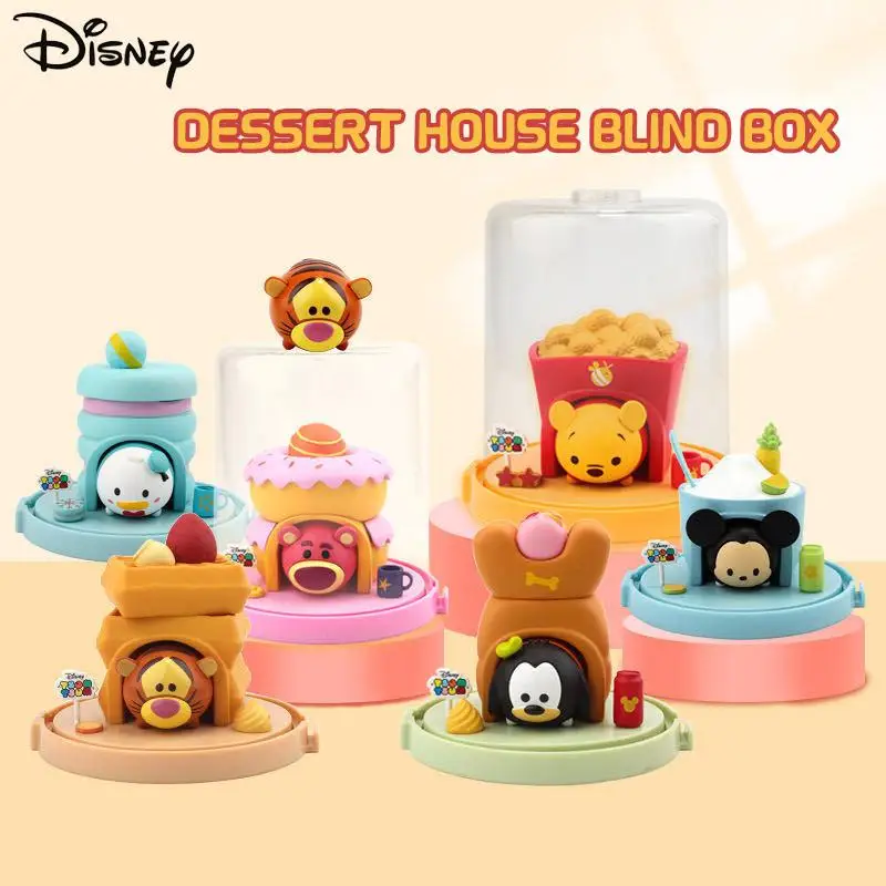 

Disney Classic Anime Toys Dessert House Cake Topper Decoration Cute Cartoon Figure Blind Box Toys For Children Birthday Gifts