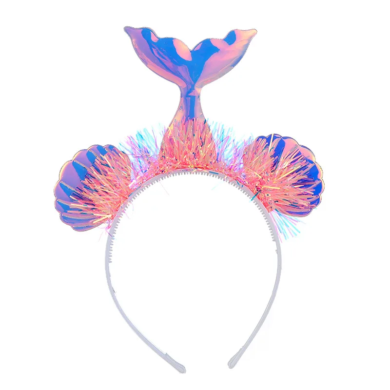 

The Little Mermaid Hair Band Kids Party Hair Princess Fish Grain Mermaid Gauze Flower Animal Hair