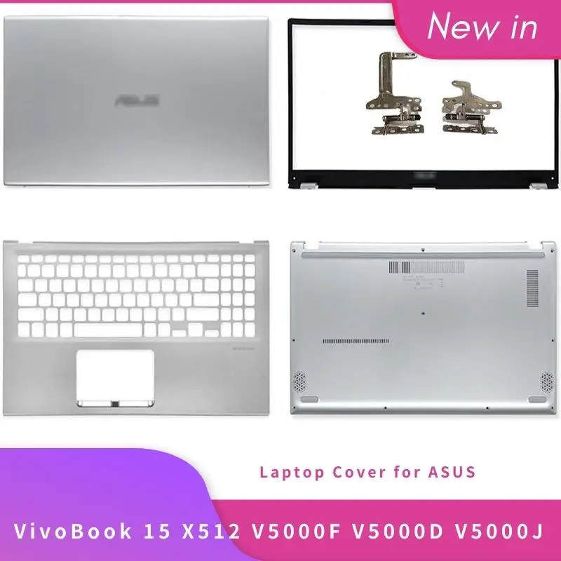 

Новый оригинальный ноутбук для ASUS VivoBook 15 X512 V5000F, верхний чехол, задняя крышка ЖК-экрана/Передняя панель/Упор для рук/Нижняя крышка/петли, 15,6 д...