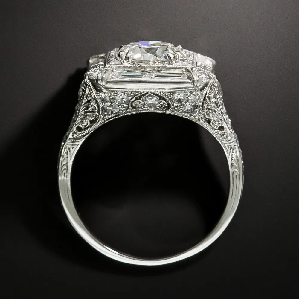 

S925 Sterling Silver Diamond Rings for Women 2021 Anillos De Bizuteria Bague or Jaune Kyanite Silver Color Diamante Jewelry Ring