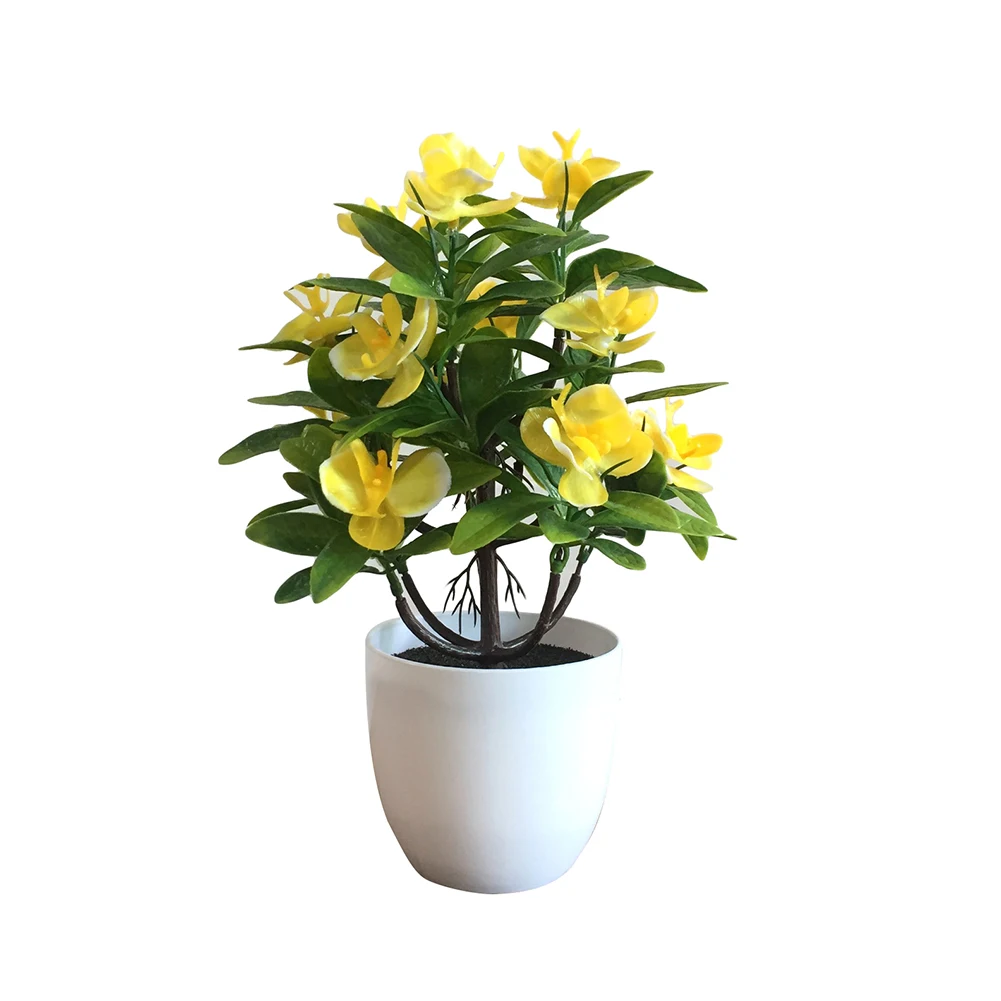 1Pc Potted Artificial Butterfly Orchid Flower Vivid Simulation Flowers Garden Wedding Party Home Decoration (With Pot) | Дом и сад