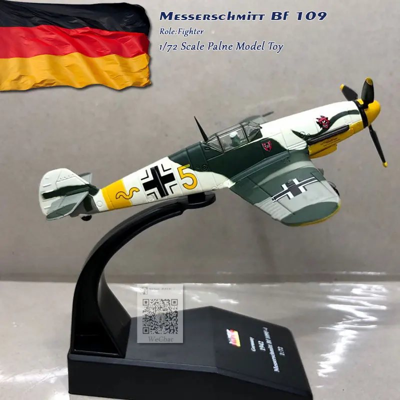 WLTK 1/72 масштаб Второй мировой войны немецкий Bf-109 Me-109 истребитель литой под давлением металлический военный самолет модель игрушки для коллекции, подарок, для детей