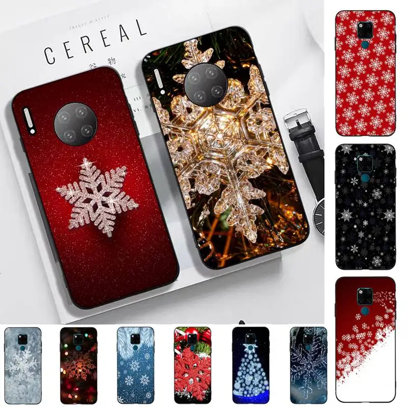 

Christmas Snowflake Phone Case for Huawei Mate 20 10 9 40 30 lite pro X Nova 2 3i 7se