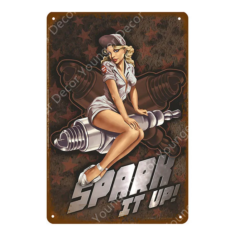 YD5167AI Европа Pin Up девушка плакат металлические жестяные вывески Винтаж Настенный декор живопись бар паб кафе магазин домашний декор сексуальная леди табличка YI-141 - Цвет: YD5167AI
