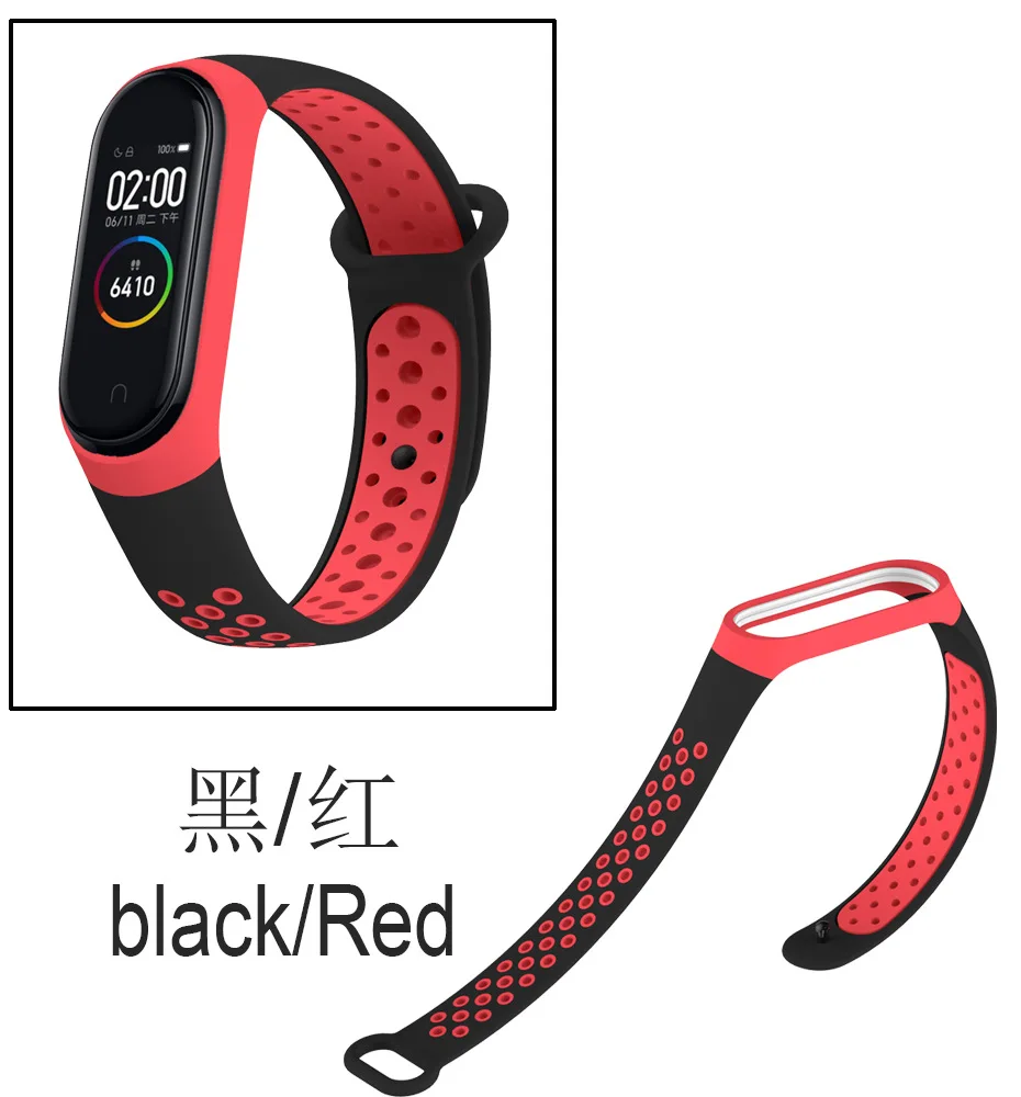 Чехол для Xiaomi miband 4 3 силиконовый двухцветный сменный ремешок наручных часов xiaomi mi