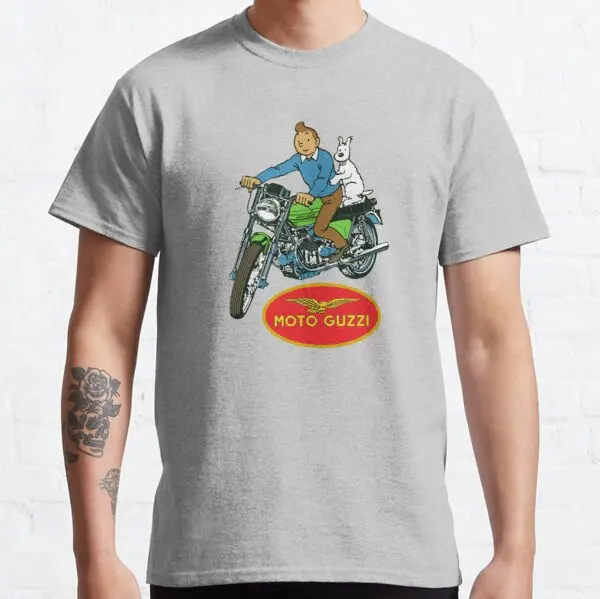 

Мужская футболка MOTO GUZZI из 100% хлопка с коротким рукавом, Повседневная Свободная Летняя мужская футболка, крутая футболка с круглым вырезом, ...