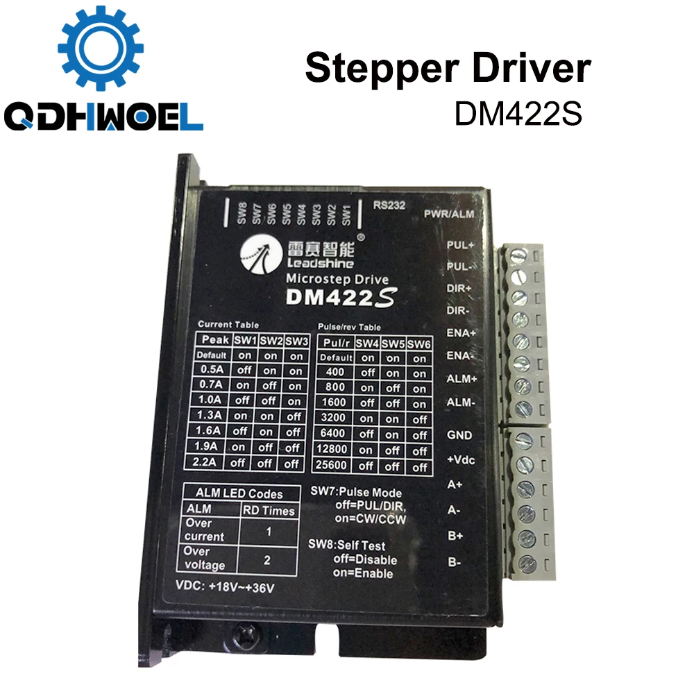 QDHWOEL двухфазный Драйвер шагового двигателя DM422S напряжение питания 18 48 В