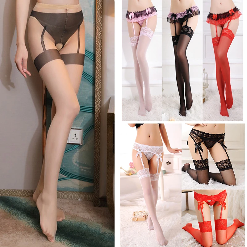 

Shiny Rhinestone Mesh Fishnet Stockings Garter Belt Suspenders Sexy Stockings for Women Lingerie Thigh High Over Knee Pantyhose