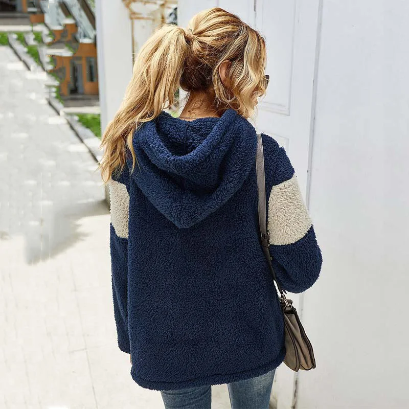 

2020 Autumn Winter Fleece Hoodies Women Plush Hooded Sweatshirts for Women Thick Warm Hoodie Loose Sweatshirt Ladies