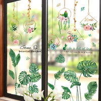 shijuehezi succulent flowers wall sticker diy plant pendants wall decals for living room teen bedroom nursery home decoration