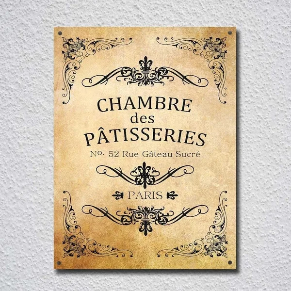 

Retro Vintage Shabby Chic Style French Advert Tin Sign Metal Sign Metal Poster Metal Decor Metal Painting Wall Sticker Wall Sign