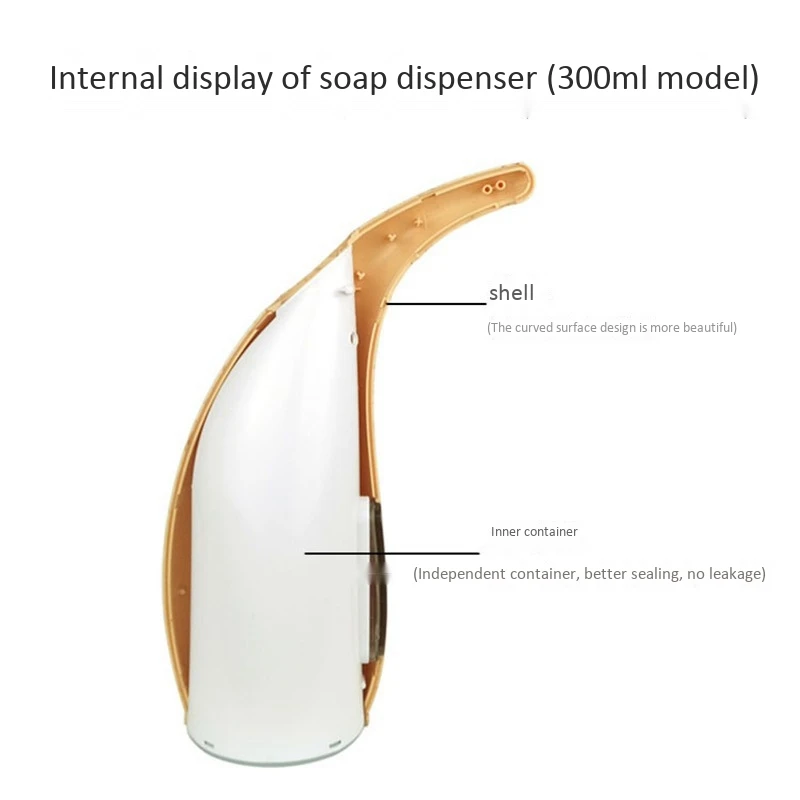 

300ML Automatic Soap Dispenser Liquid with Infrared Motion Sensor Waterproof Electric Soap Dispenser for Kitchen