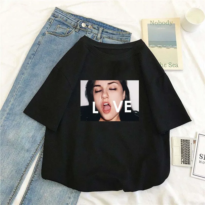 Летняя мужская футболка с коротким рукавом 14 Цвет надписью Love Футболка Горячие