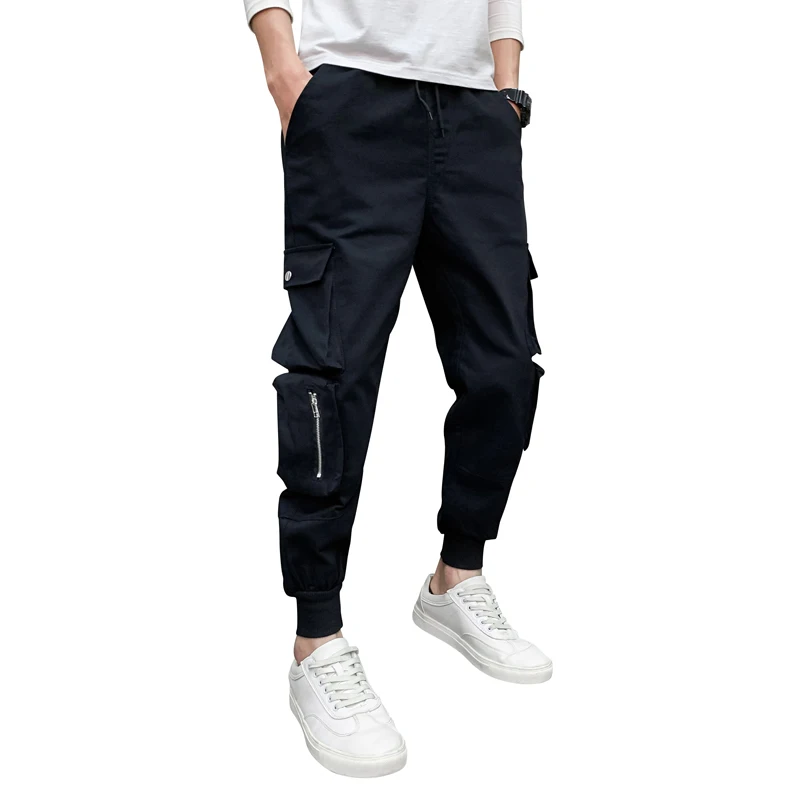 

Брюки-карго мужские свободные с эластичным поясом, модные спортивные штаны, Джоггеры для отдыха в стиле хип-хоп