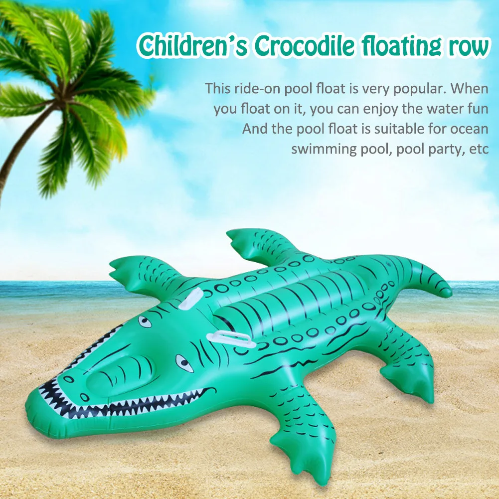 

Inflatable Crocodile Pool Float Rideon Pool Float Pvc Swimming Pool Floating Bed Sea Mattress For Party For Boys Girls hot sale