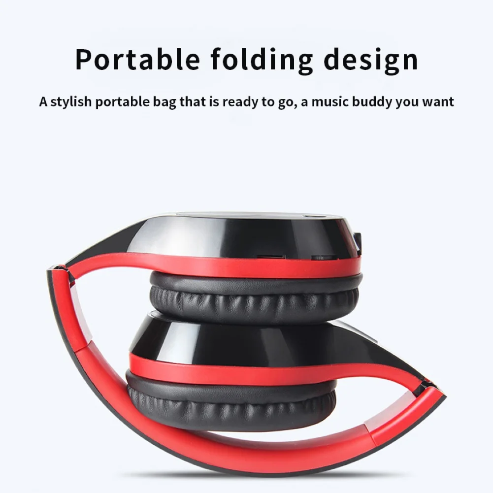 

T5 Folding Wireless TF Card Bluetooth 5.0 Stereo Music Headphone Sports Headset