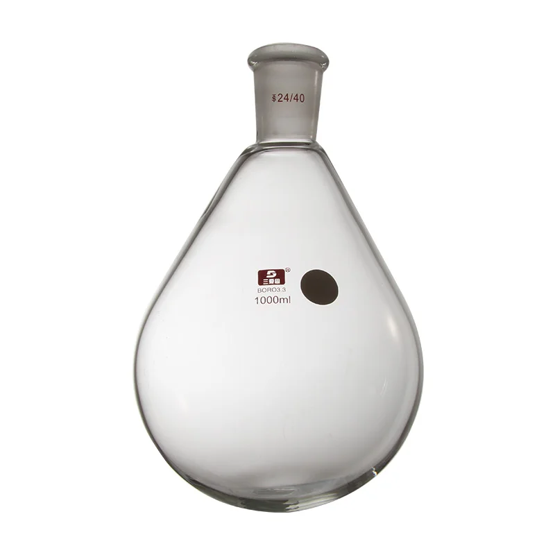

Standard Grinding Mouth 24# Rotating Evaporation Instrument Glass Distillation Reaction Bottle Eggplant Type Bottle