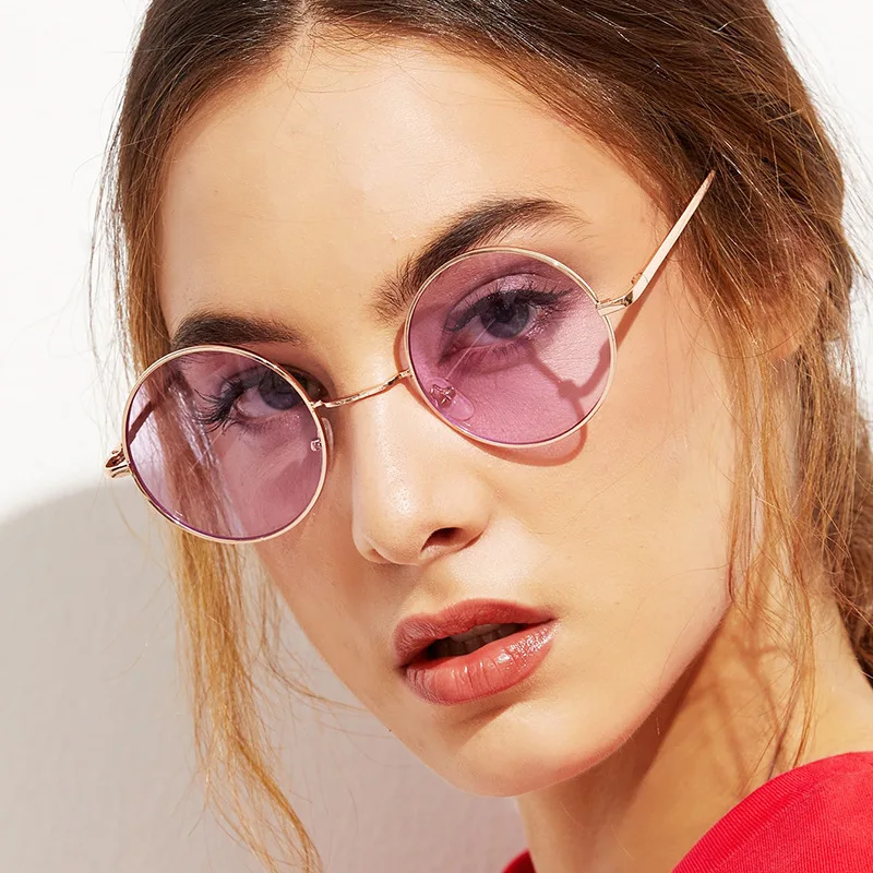 

Luxury Brand Design Vintage Women Sunglasses Round Black Sun Glasses For Men Retro Shades Visor Eyewear UV Protection Mirror