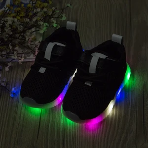 Kids Baby Shoes Boys Girls Luminous Sneakers Light Glowing Up Casual Shoes Sport Running LED Anti-Sl