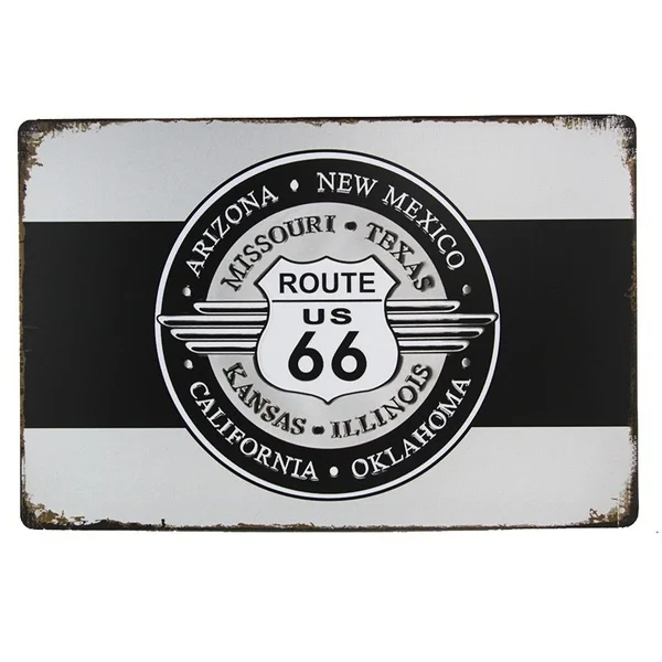 

ARIZONA NEW MEXICO US ROUTE 66 Metal Tin Sign Club Home Bar Poster Wall Decor