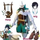 Горячая распродажа! Genshin-из искусственной кожи Genshin Impact костюм Venti Genshin Impact Venti для косплея на Хэллоуин, карнавал, костюм для косплея