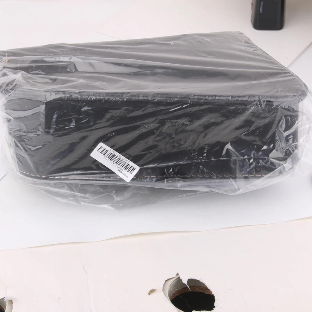 

Motorcycle PU Leather Tool Phone Wallet Bag Luggage Saddle Side Bag for Harley, Black (Right)