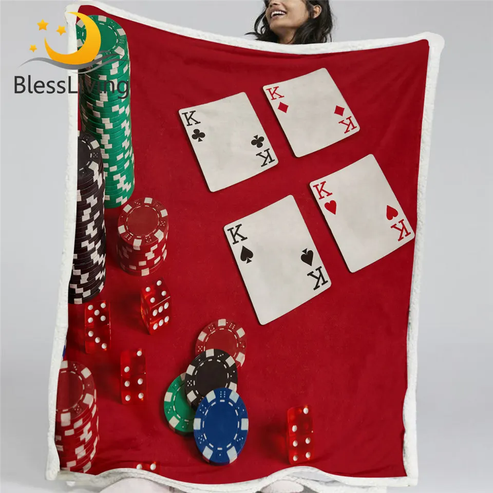 

1 шт., флисовое покрывало для покера или казино