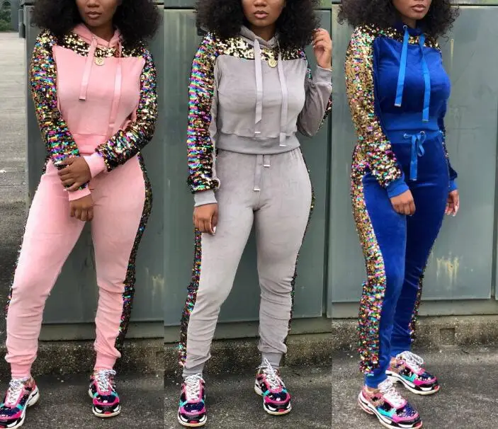 

Explosion models European and American fashion sequins sequins with two sets