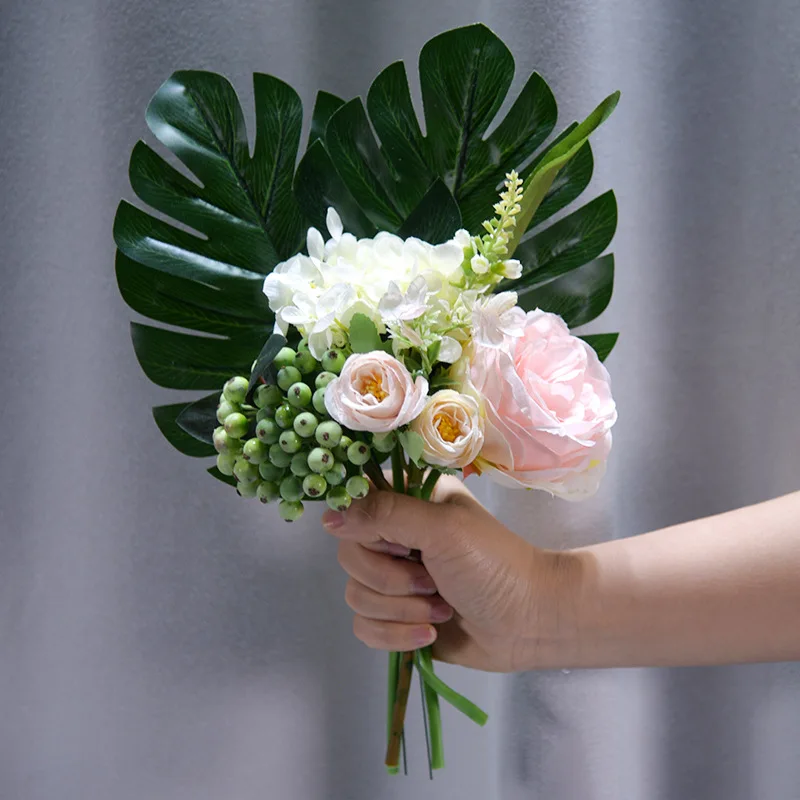 Искусственный цветочный набор 1 шт. растения из эвкалипта искусственные розы