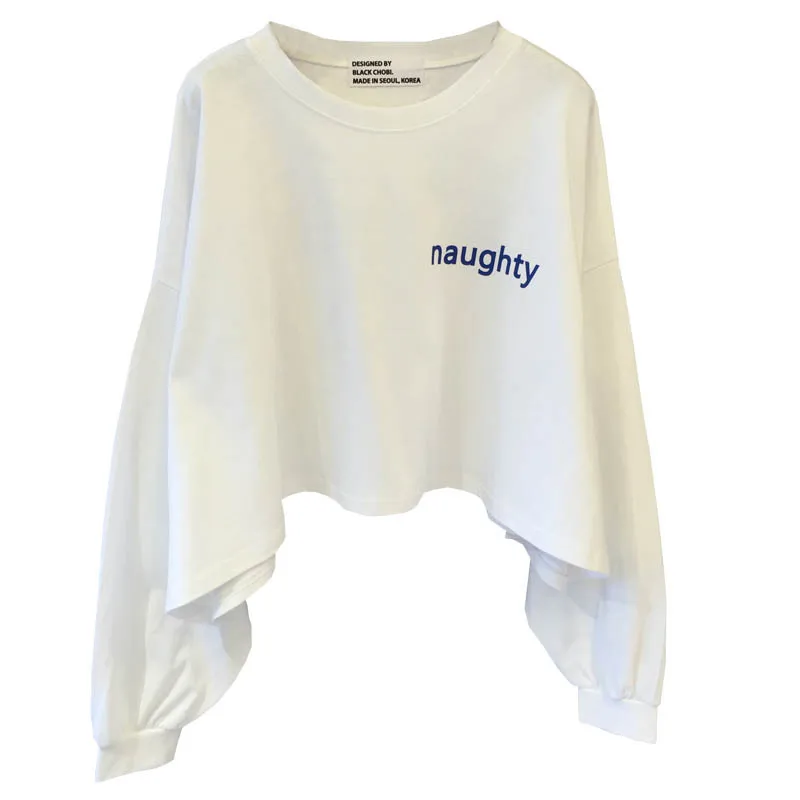 

2020autumn female printing oversize short length Sweatshirt casual long sleeve urban leisure hoodies coat