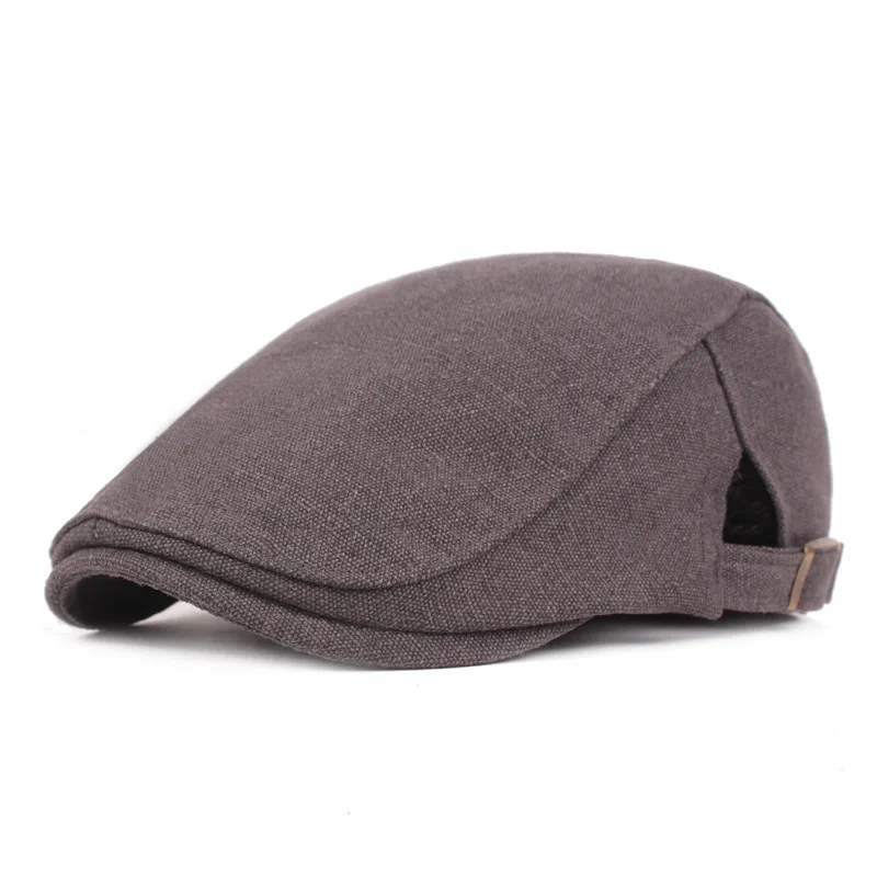 Hot Sell Newsboy Style Adjustable Caps For Men Women Spring Summer Solid Color Unisex Casual Beret Hat Flat Cap