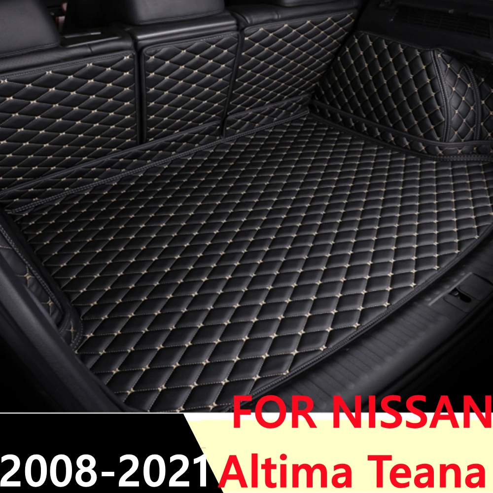 

SJ Custom Fit Full Set Waterproof Car Trunk Mat AUTO Tail Boot Tray Liner Cargo Rear Pad Cover For Nissan Altima Teana 2008-2021