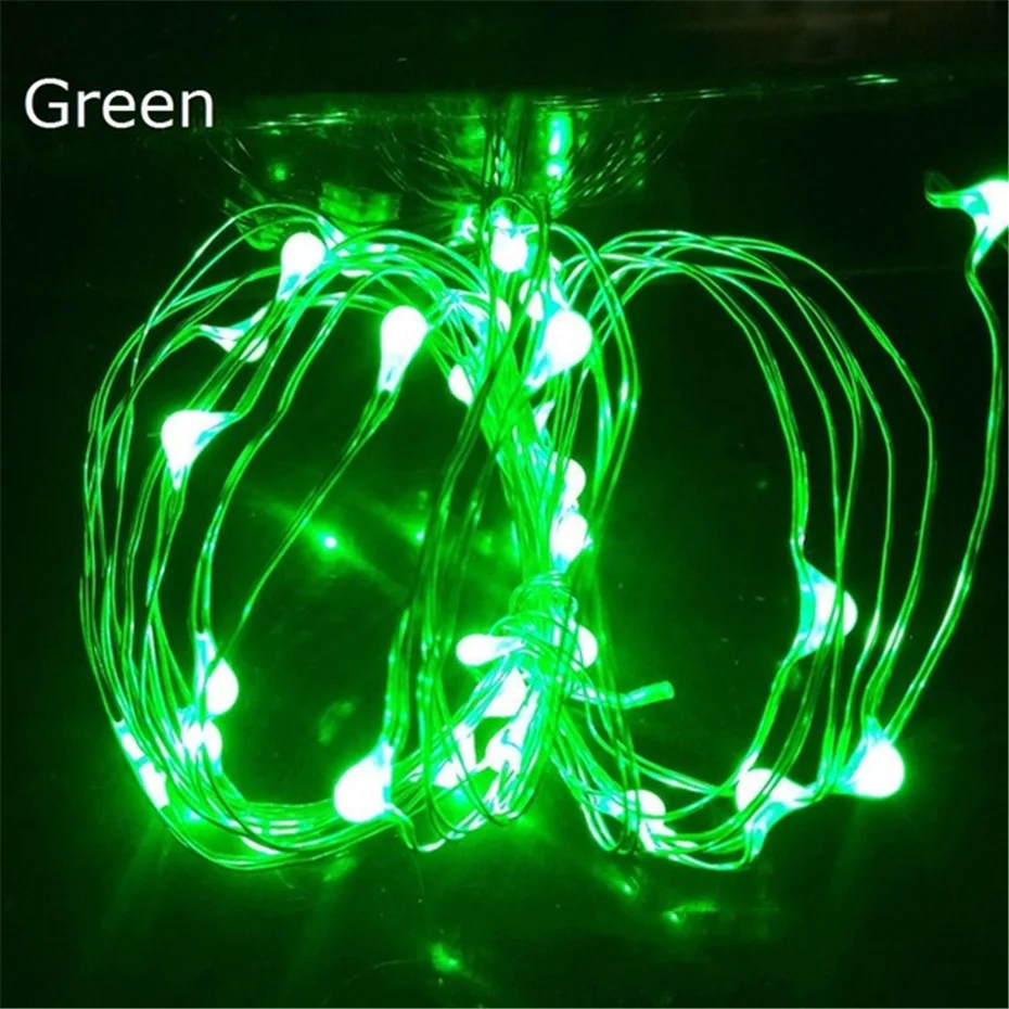 Green Красочные сказочные огни DIY ночник 5/10 м светодиодный медный провод украшение на стену в виде дерева украшение свадебные праздничные вечерние светящиеся - Цвет: Green