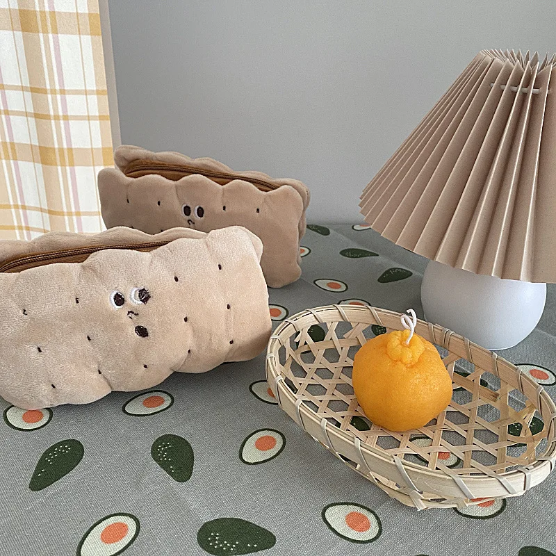 

Сумка для хранения сэндвичей, милая креативная корзина для хранения вышивки, простой плюшевый органайзер для девушек, большая емкость