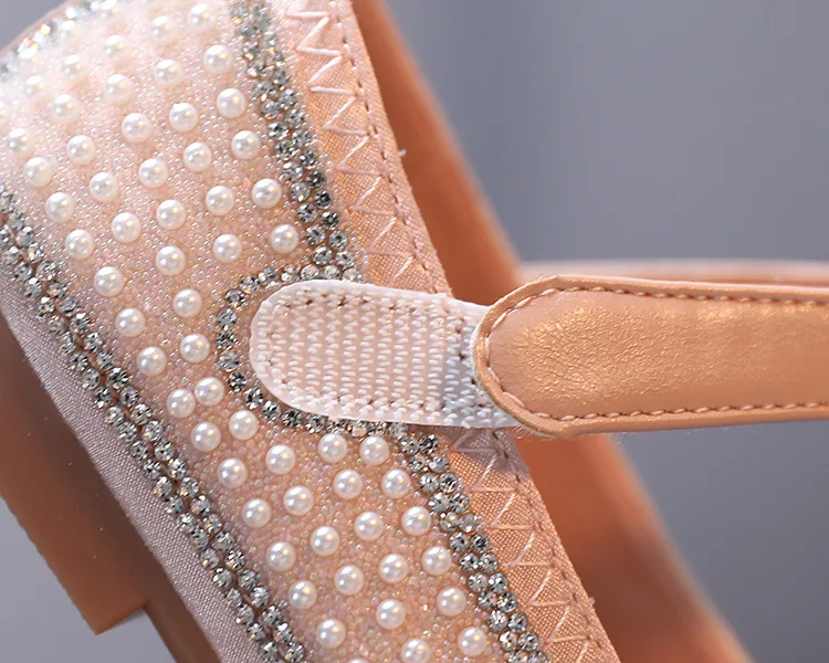 

Autumn Girls Leather Shoes Rhinestone Princess Leather Shoes Student Dance Shoes Children's Shoes Big Girl Shoes