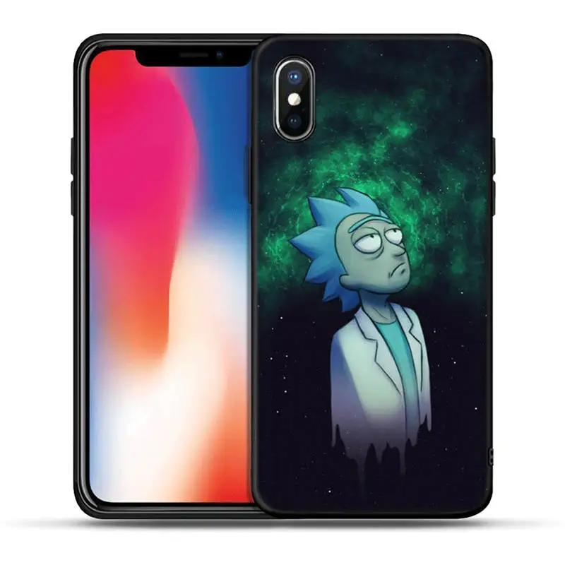 Аниме Рик и Морти мультфильм чехол для телефона аниме для iPhone 5S, SE 6 6s 7 8 plus Мягкий ТПУ силиконовый чехол для iPhone X XR XS MAX чехол