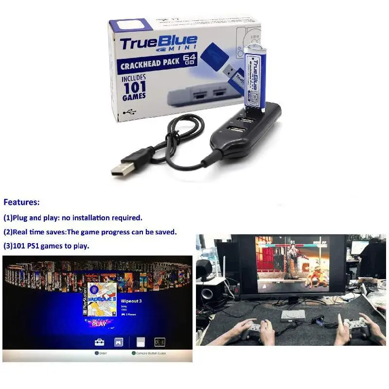 2019 Hot True Blue Mini Pack Accessories Plug and Play Portable for Playstation Game For DOY |