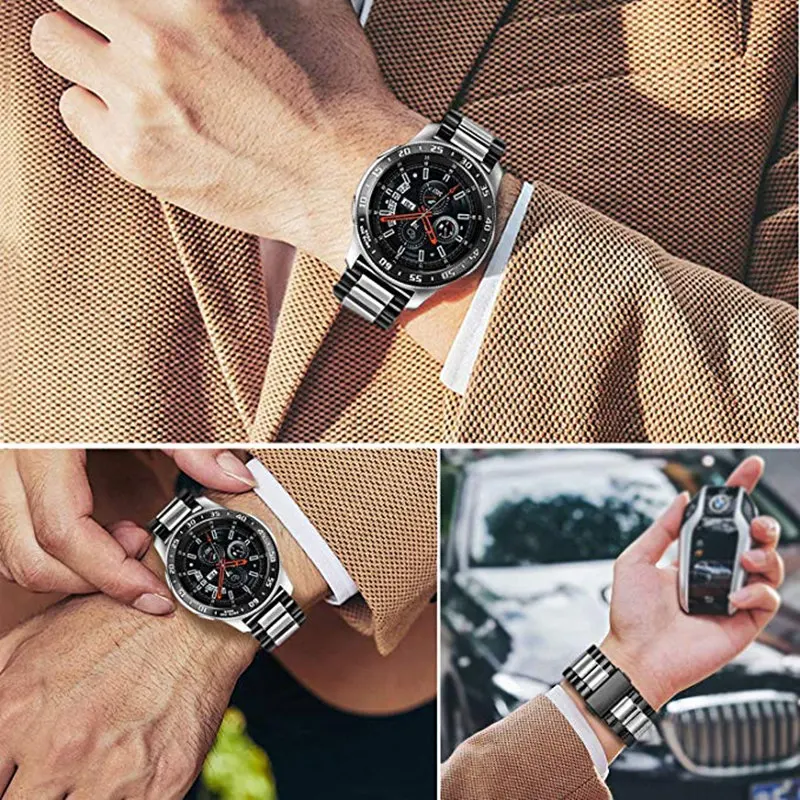 

For Samsung Galaxy Watch 3 45mm 41mm Band Strap Galaxy Watch 46mm 42mm Stainless Steel Bracelet For Gear S3 Huawei Watch GT 2