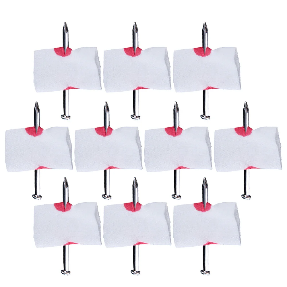 

10pcs Prank Tool Fool Day Trick Toys Nail Through Finger Spoof Prop Fake Blood Joke for Fun White