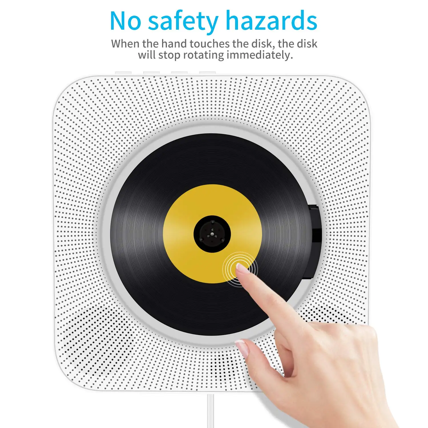 Настенный Bluetooth CD плеер дистанционное управление FM радио встроенный HiFi