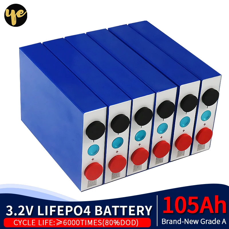 

OYE 32 шт. 3,2 В Lifepo4 105AH совершенно новый оригинальный класс А литий-железо-фосфат DIY Аккумулятор для RV Гольф-кар электрический автомобиль