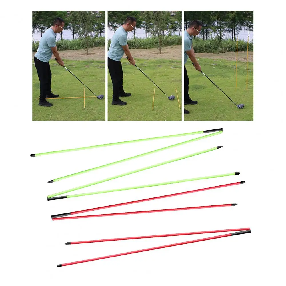 

2 Pcs 3‑Fold Golf Direction Indicator Stick Foldable Putting Ball Position Aid Training Tool Portable Equipment Supplies