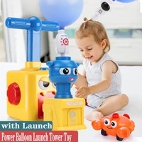 power balloon launch tower toy puzzle fun education inertia air power balloon car science toy for kids diecasts toy vehicles