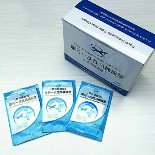 50 шт. водонепроницаемый чехол для унитаза|Чехлы на сиденья унитаза| |