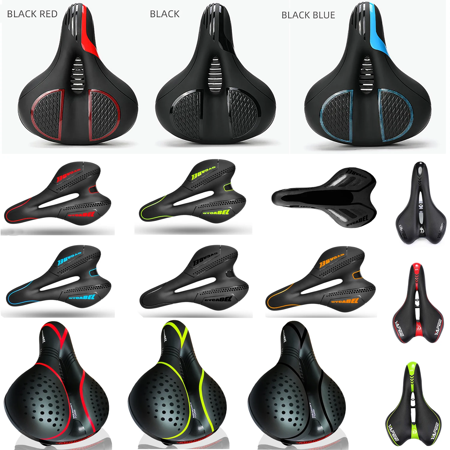 Красное велосипедное седло сверхлегкое мягкое удобное сиденье для велосипеда