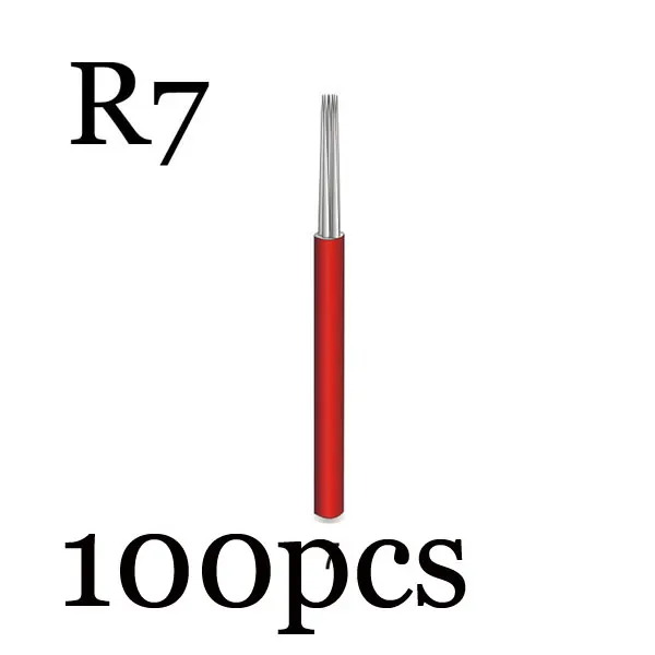 50p 3R 5R 7R 9R 17R 19R 21R иглы для татуажа полуперманентный макияж микроблейдинг лезвие ручная ручка тумана иглы аксессуары для татуажа поставка - Габаритные размеры: R7 100pcs