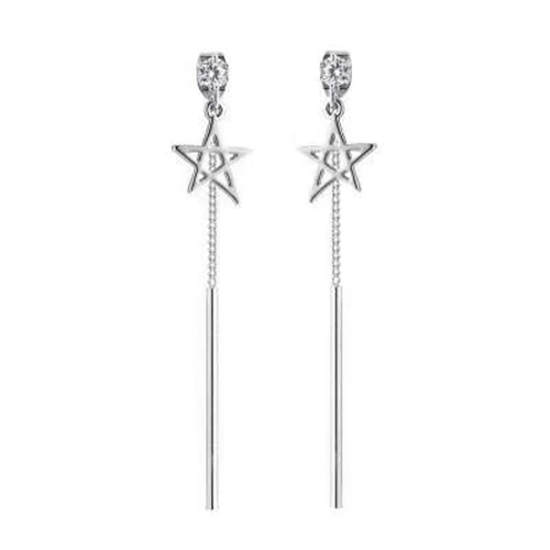 1pair star Park Min Young Tassels Trendy Personality exaggeration Earrings For Women Girls Pendientes | Украшения и аксессуары