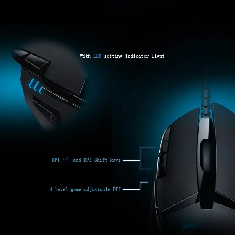 Проводная игровая мышь Logitech G402 Hyperion Fury 8 программируемых клавиш оптическая